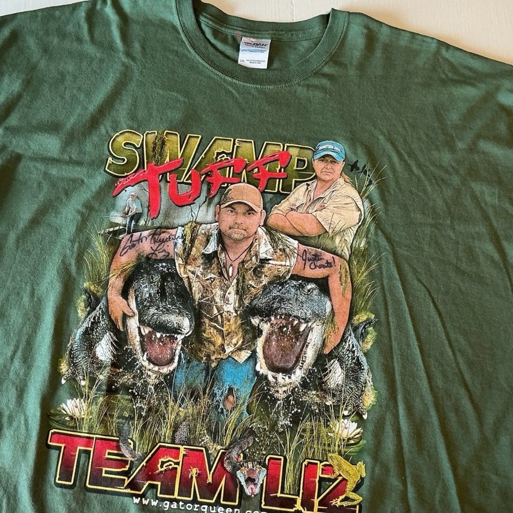 Swamp Double Signed Autograph T-Shirt